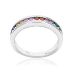 Bague argent 925 et zirconias - vue 1