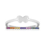 Bague argent 925 et zirconias - vue 3