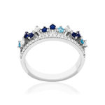 Bague argent 925 zirconias - vue 1