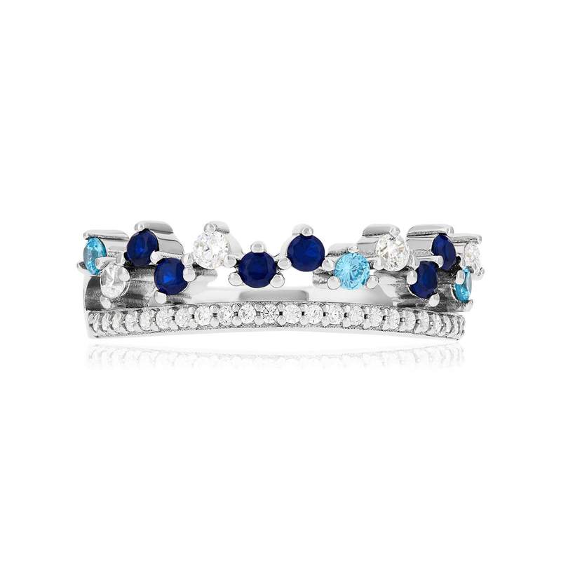 Bague argent 925 zirconias - vue 3