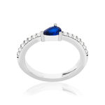 Bague argent 925 pierres imitation - vue 1