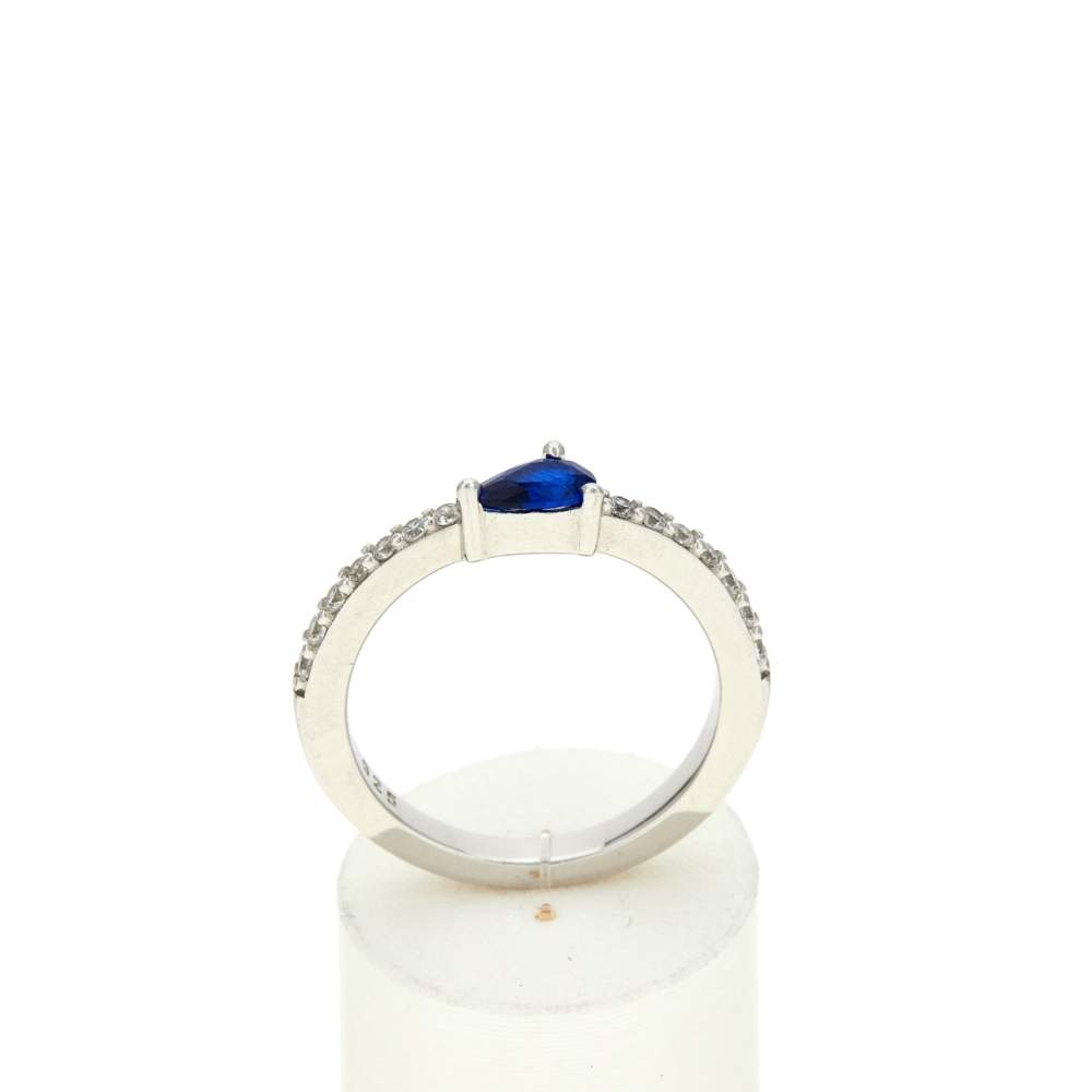 Bague argent 925 pierres imitation - vue 1