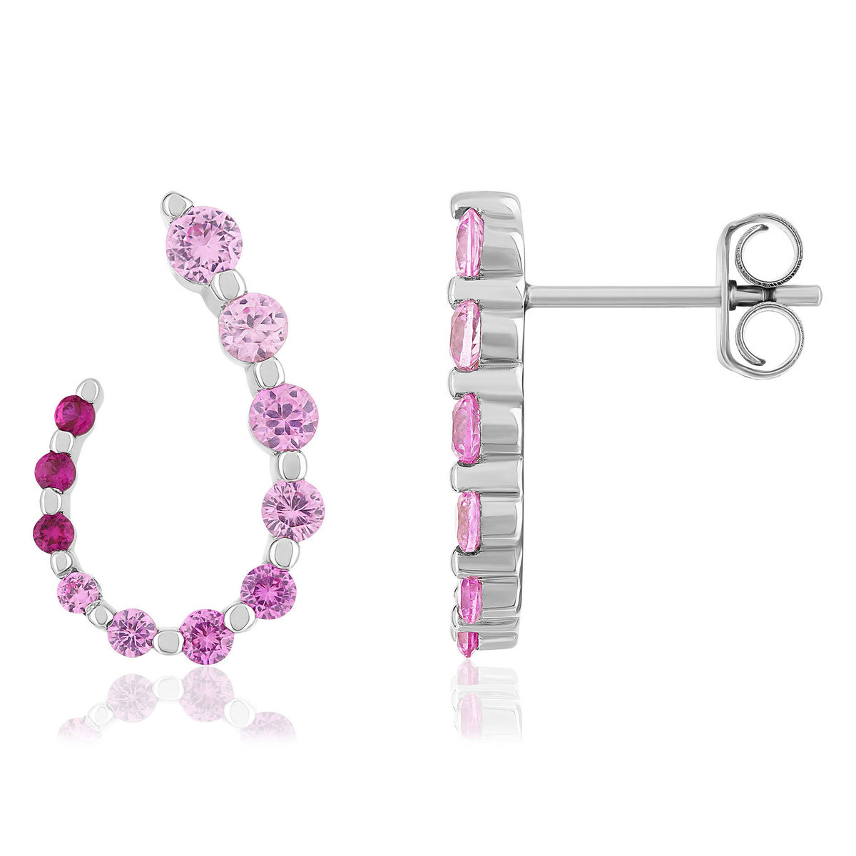 Boucles d'oreilles argent 925 et pierres synthétiques