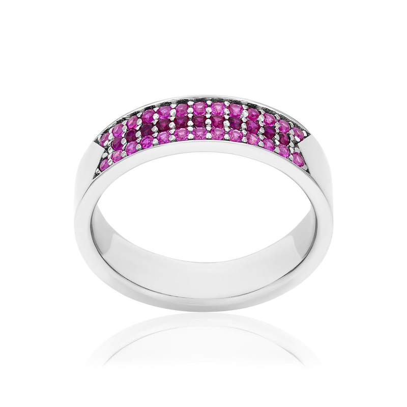 Bague argent 925 et pierres synthétiques - vue 1