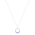 Collier argent 925 et pierres synthétiques 45cm - vue 2