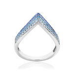 Bague argent 925 et pierres synthétiques - vue 1