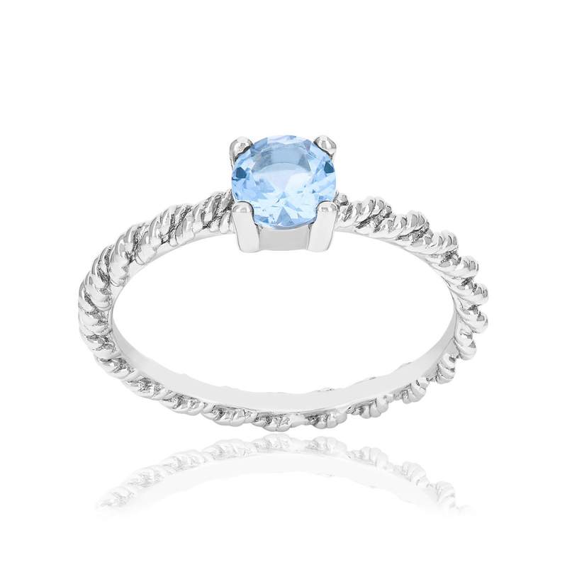 Bague argent 925 et pierres synthétiques - vue 1