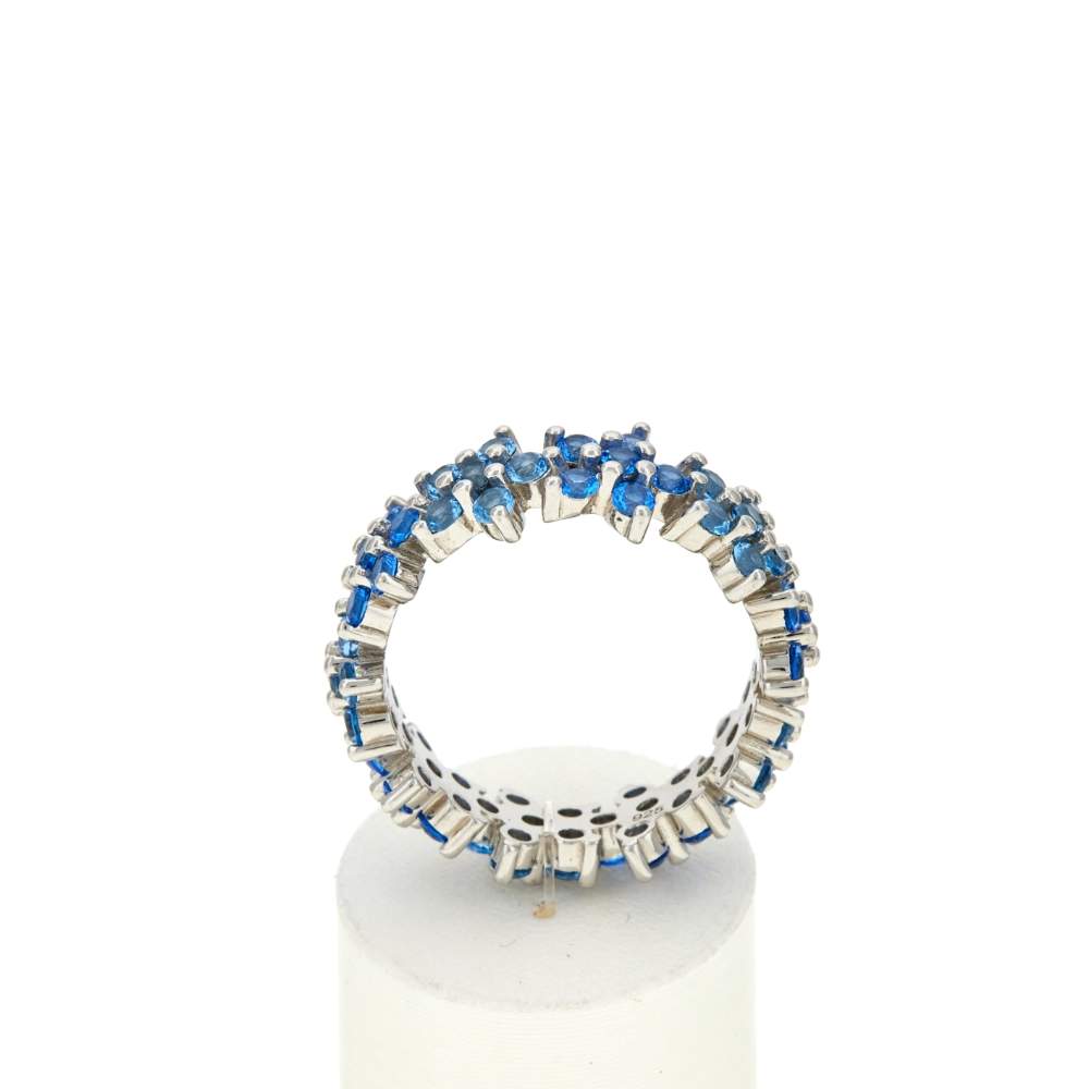 Bague argent 925 et pierres synthétiques - vue 1