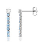 Boucles d'oreilles argent 925 et zirconias - vue 1