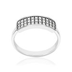 Bague argent 925 et zirconias - vue 1