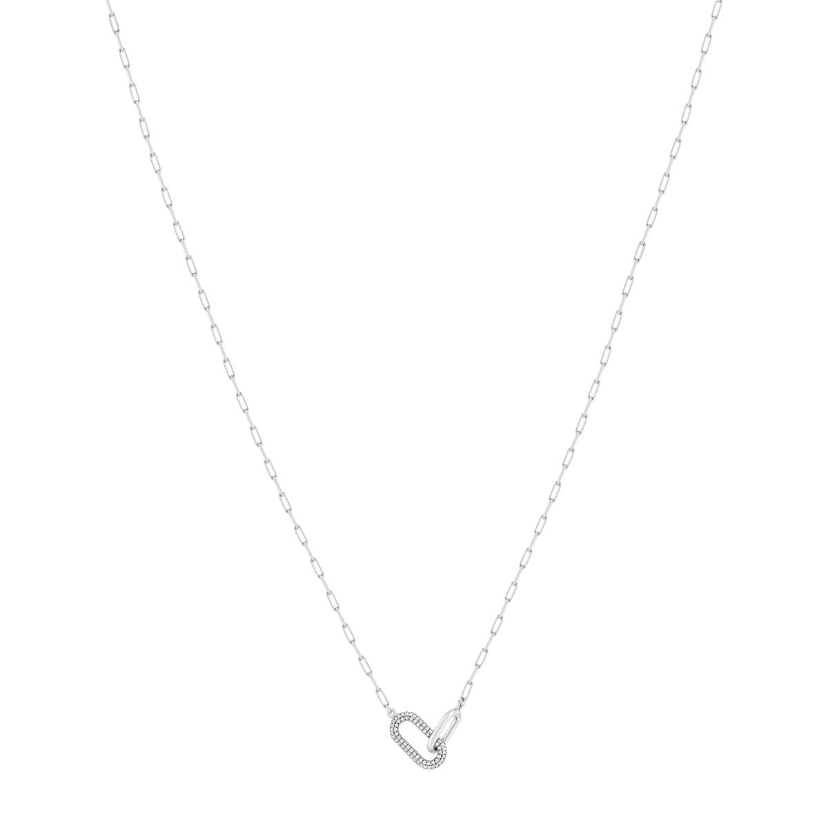 Collier argent 925 et zirconias 45cm - vue 2