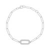 Bracelet argent 925 et zirconias 18.5cm - vue V1