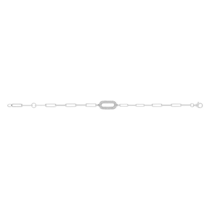 Bracelet argent 925 et zirconias 18.5cm - vue 2