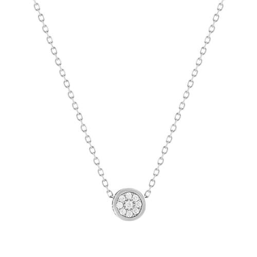 925 zilver en zirkonia's halsketting 45cm