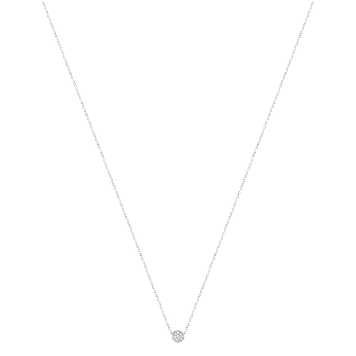 Collier argent 925 et zirconias 45cm - vue 2