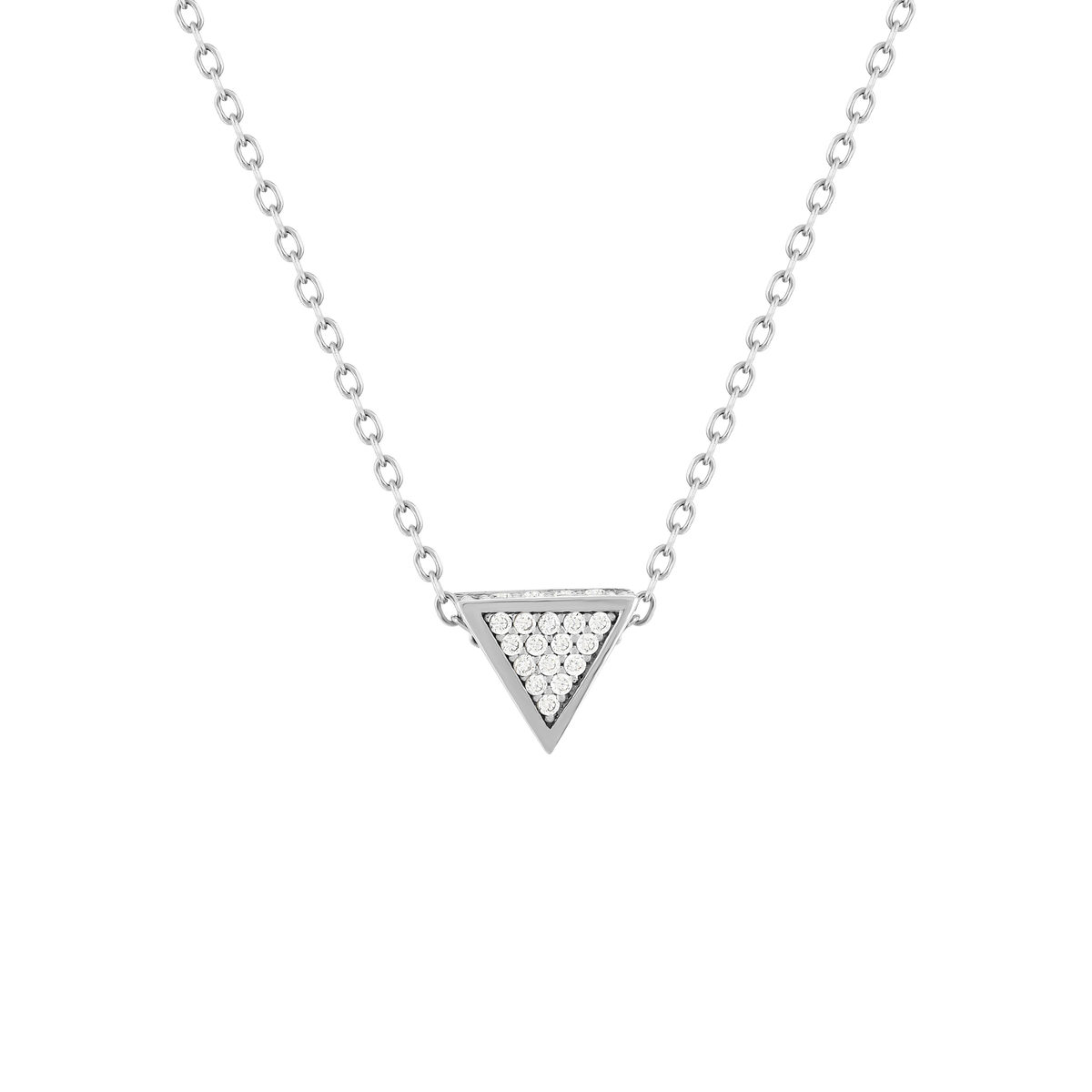 Collier argent 925 et zirconias 45cm