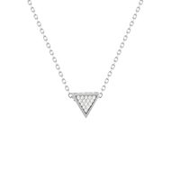 Collier argent 925 et zirconias 45cm