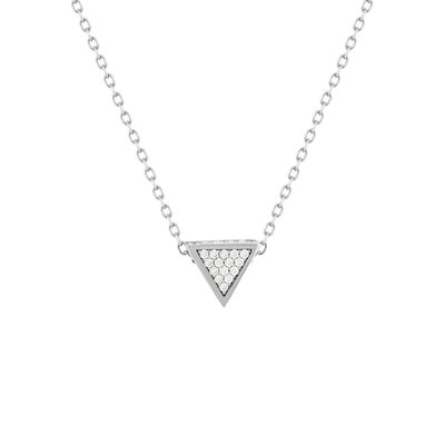 Collier argent 925 et zirconias 45cm
