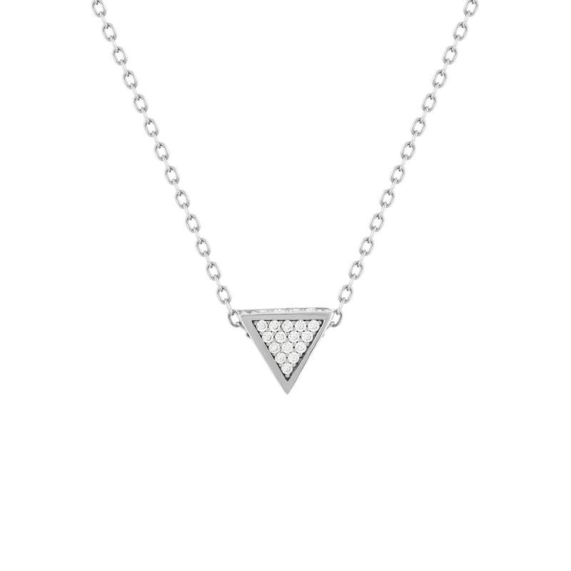 Collier argent 925 et zirconias 45cm - vue 1