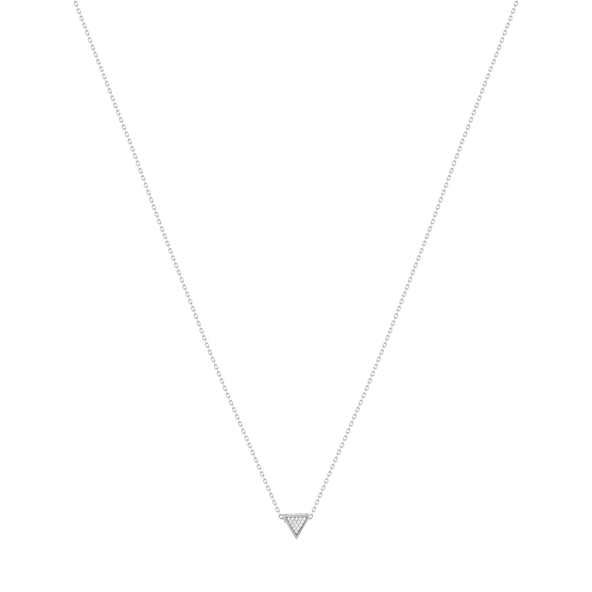 Collier argent 925 et zirconias 45cm - vue 2