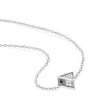 Collier argent 925 et zirconias 45cm - vue A