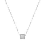 Collier argent 925 et zirconias 45cm - vue 1