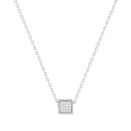 Collier argent 925 et zirconias 45cm