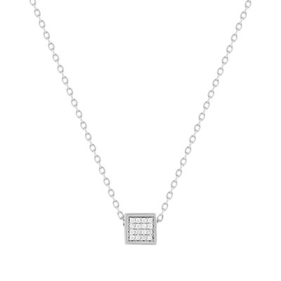 Collier argent 925 et zirconias 45cm