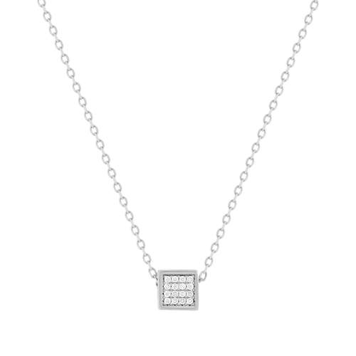 Collier argent 925 et zirconias 45cm