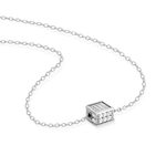 Collier argent 925 et zirconias 45cm - vue A