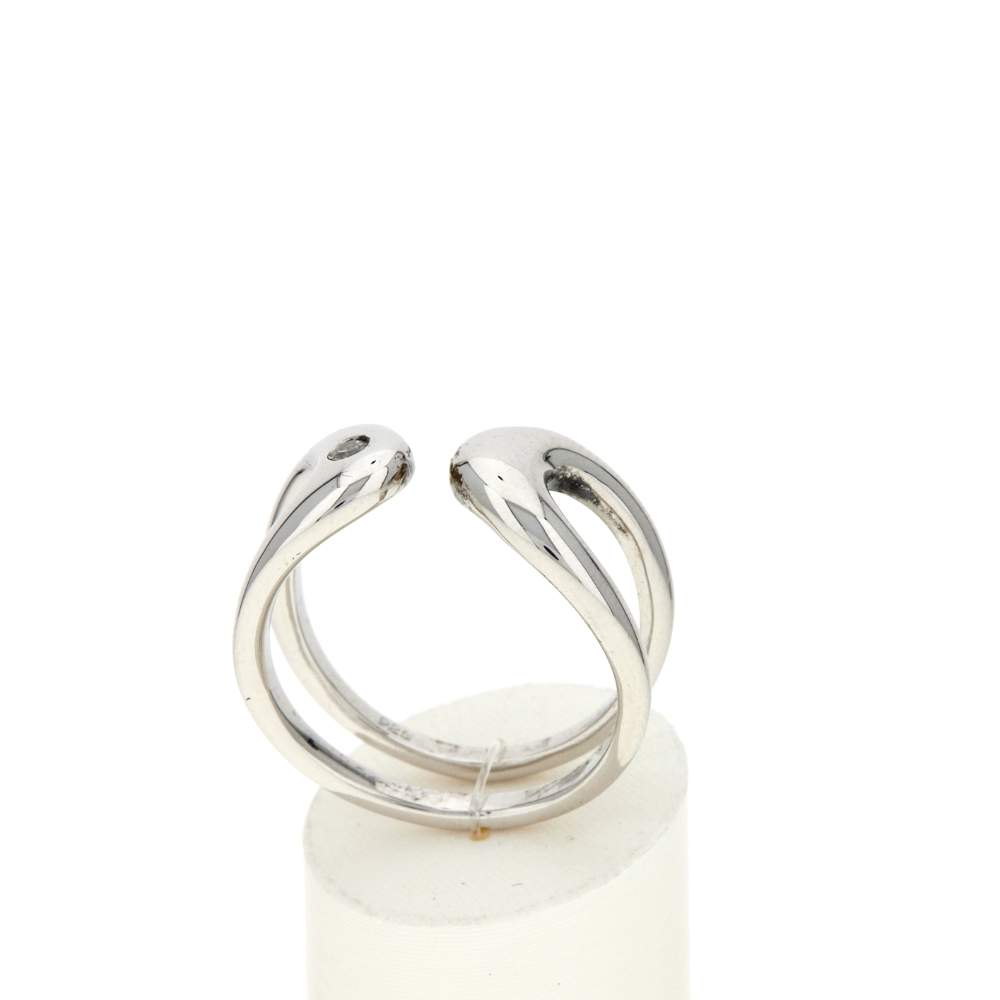Bague argent 925 et zirconias - vue 2