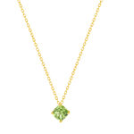 Collier or 375 jaune péridot 0.70ct 45cm - vue 1
