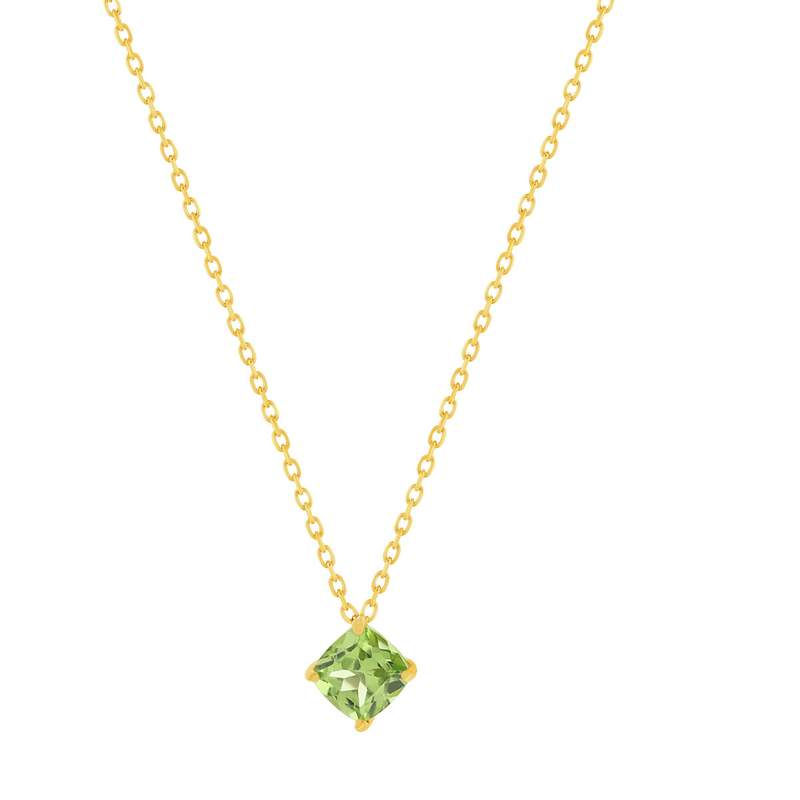 Collier or 375 jaune péridot 0.70ct 45cm - vue 1