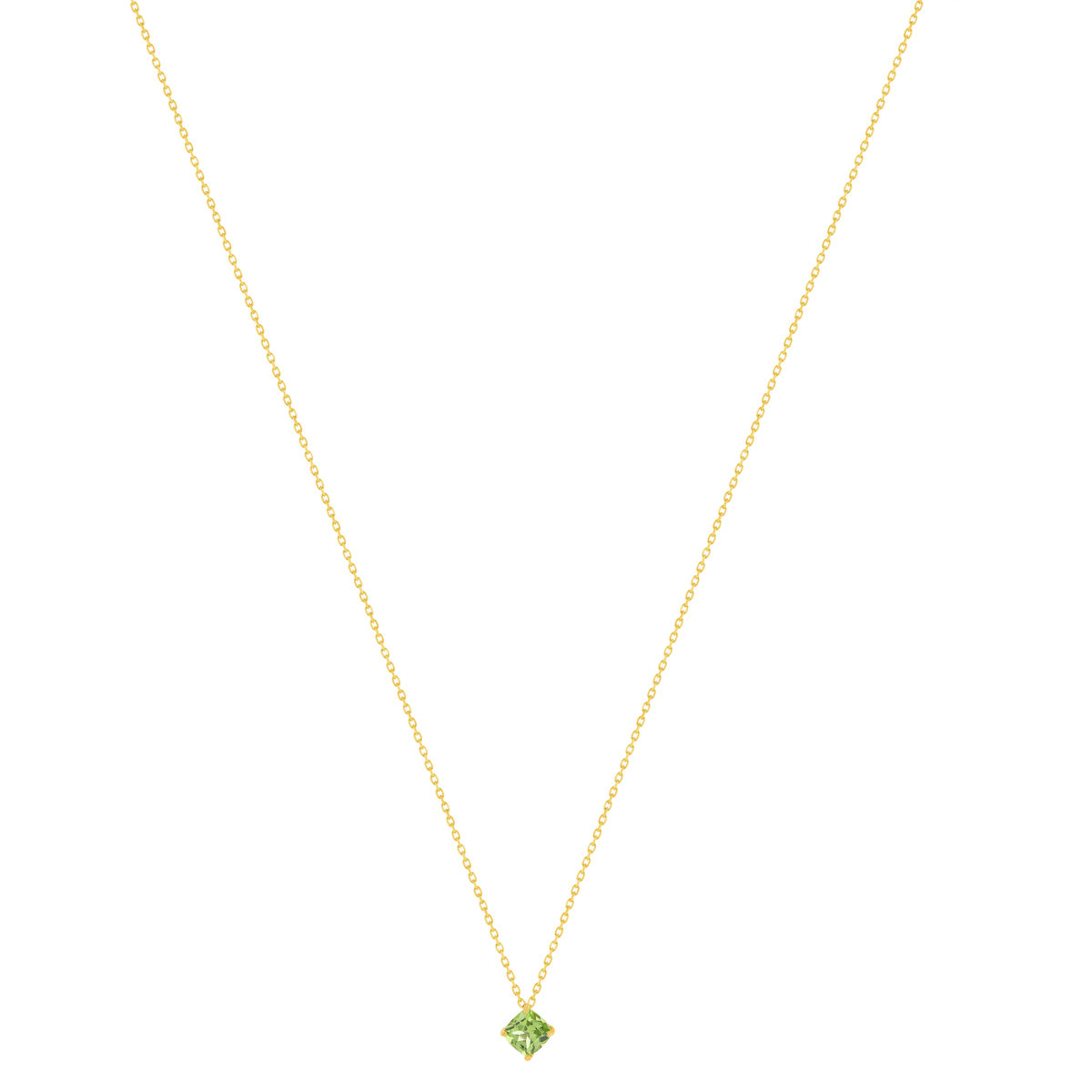 Collier or 375 jaune péridot 0.70ct 45cm - vue 2