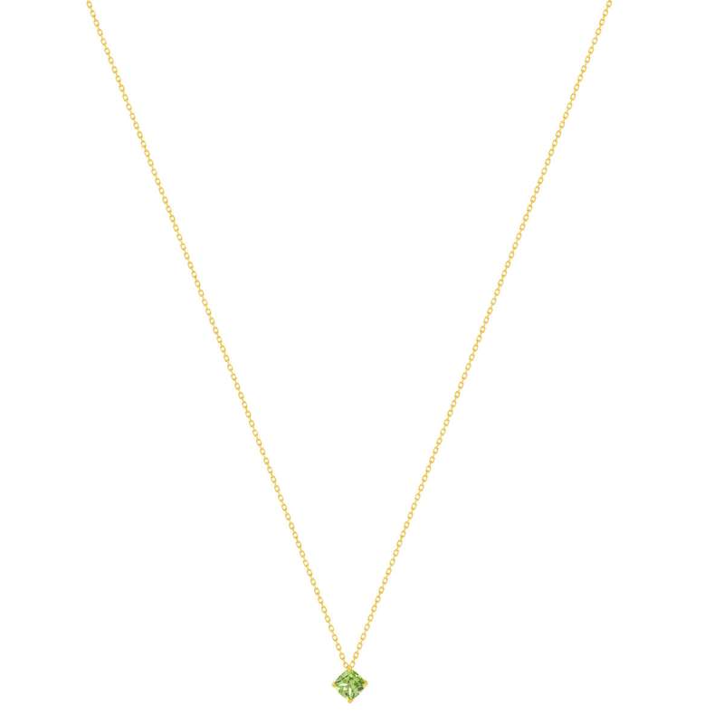 Collier or 375 jaune péridot 0.70ct 45cm - vue 2