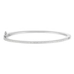 Bracelet argent 925 et zirconias diamètre 60mm - vue 1