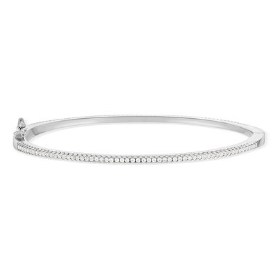 925 silver and zirconia bracelet diameter 60mm