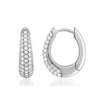 Boucles d'oreilles argent 925 et zirconias - vue 1