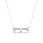 Collier argent 925 et zirconias 45cm - vue 1
