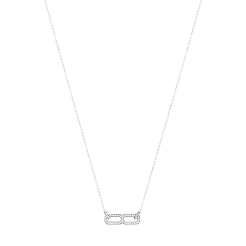Collier argent 925 et zirconias 45cm - vue 2