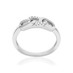 Bague argent 925 et zirconias - vue 1