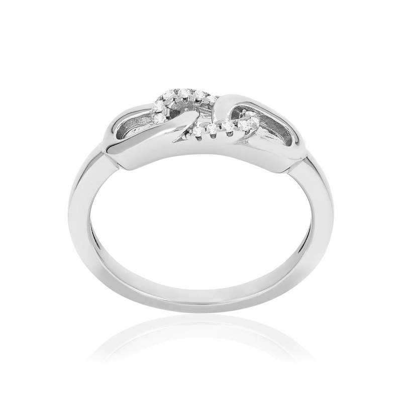 Bague argent 925 et zirconias - vue 1