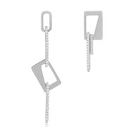 Boucles d'oreilles argent 925 et zirconias