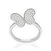 Bague argent 925 motif papillon et zirconias - vue V1