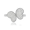 Bague argent 925 motif papillon et zirconias - vue V3