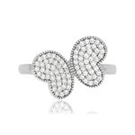 Bague argent 925 motif papillon et zirconias - vue 3