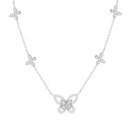 Collier argent 925 et zirconias 45cm