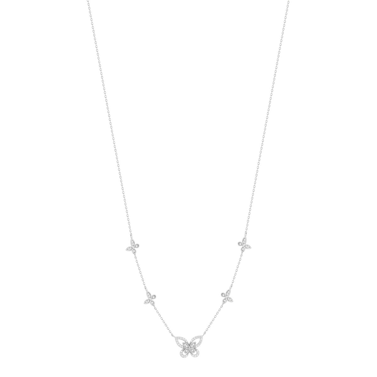 Collier argent 925 et zirconias 45cm - vue 2