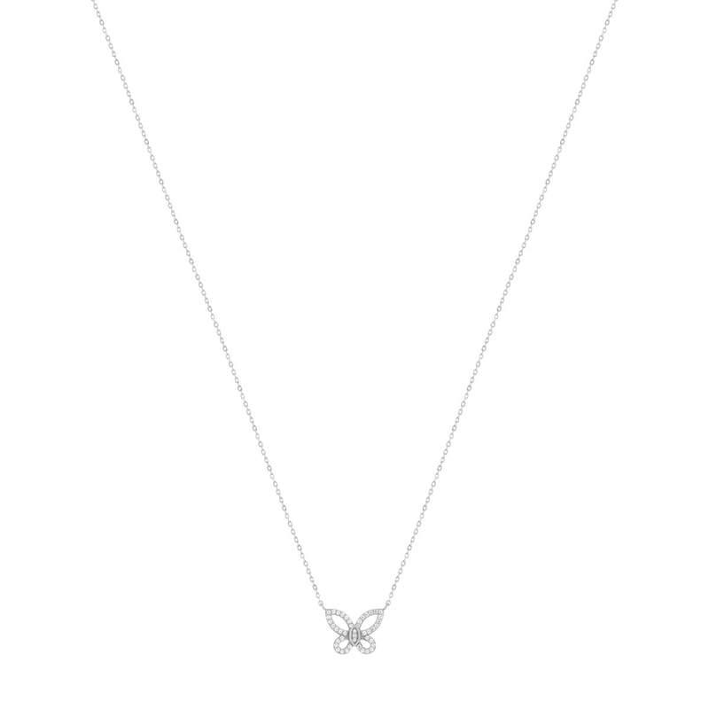 Collier argent 925 et zirconias 45cm - vue 2