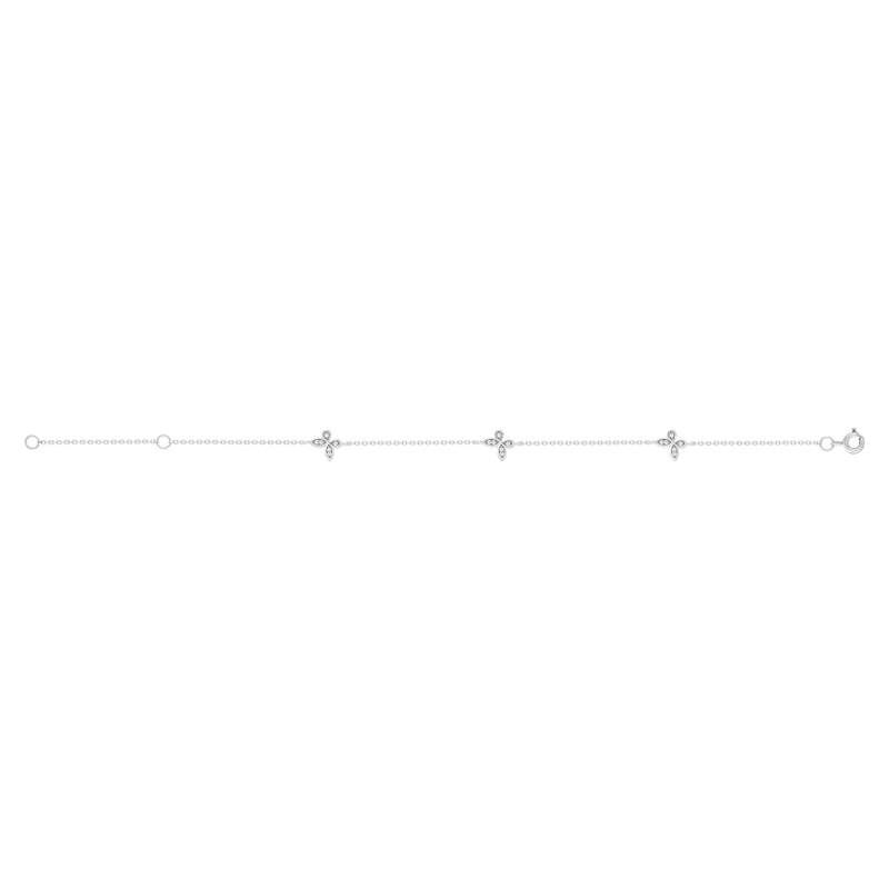 Bracelet argent 925 et zirconias 19cm - vue 2